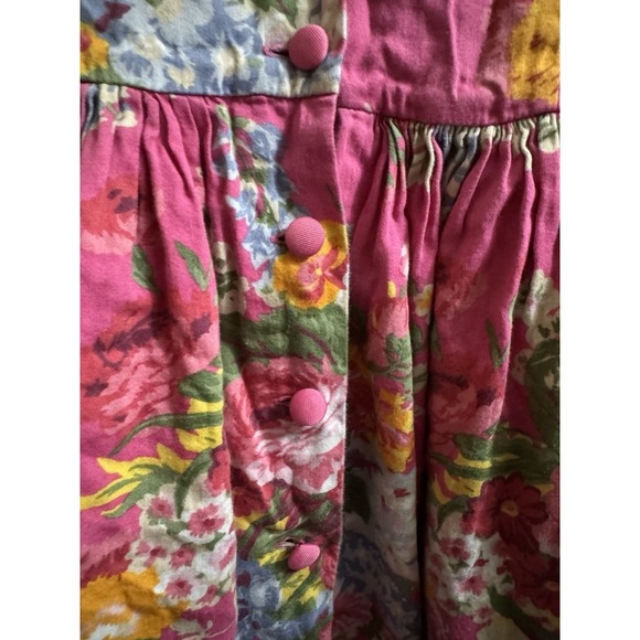 Ralph Lauren Dress Girls 5-6T Straps Cotton Pink Blue Floral Frilly Flare **Read - Picture 5 of 10